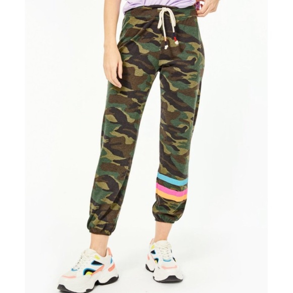 Sundry Pants - SUNDRY NWT STRIPES DARK CAMO PANTS IN ARMY LEG STRIPES LOUNGE REVOLVE ANTHRO